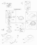 Air Cleaner Blower HousingShrouds Brake Exhaust System Flywheel Rewind Starter Diagram and Parts List for 10K902-0100-E1  Briggs and Stratton Engine